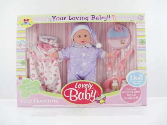 14" DOLL + ACCESSORIES