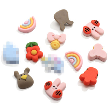 100Pcs/Lot Cartoon Planar Resin Ornament DIY Hairpin Jewelry Crafts Materials Nail Art Flat Back Resin Decoration Patch Applique