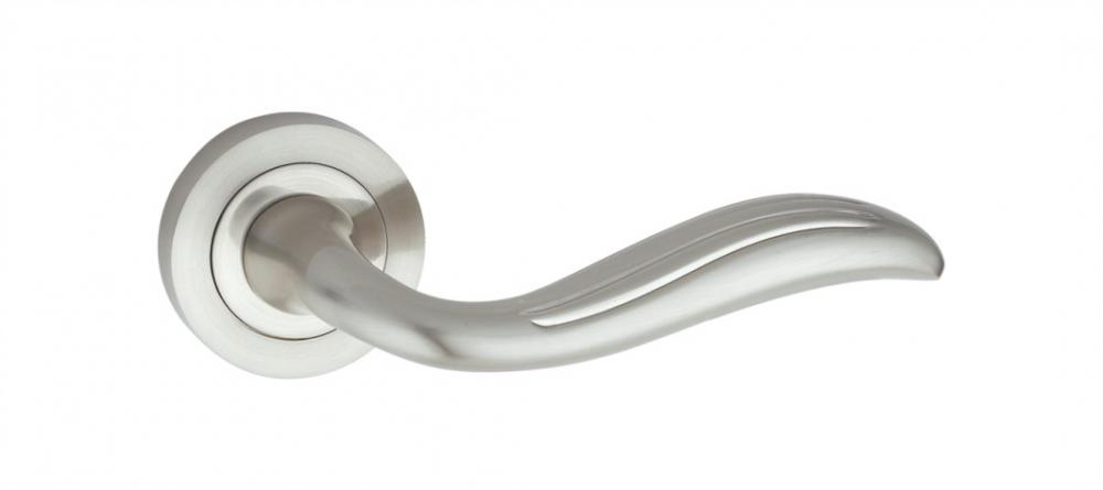 Fold type Aluminum door handle on zinc rosette