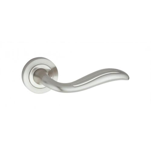 Fold type Aluminum door handle on zinc rosette