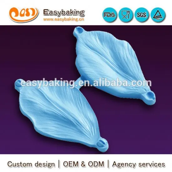 100% Food grade veiner orchid throat tulip custom silicone fondant mold