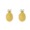 Fresh Cute Pineapple Literary Korea 925 Sterling Silver Temperament Personality Trendy Female Stud Earrings SEA144