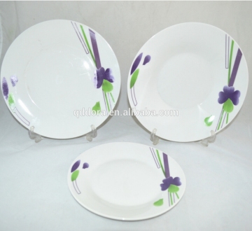 9.5 inch porcelain coupe shape plate in stock for restaurant, hotel