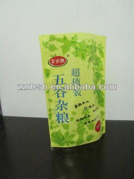 Plastic Bottom Gusset Stand Up Pouch With Printed Design