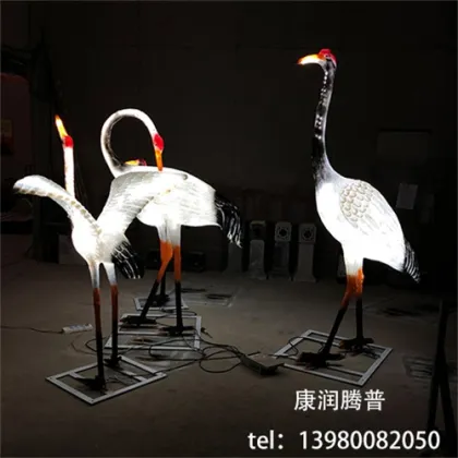 Outdoor Red-crowned Crane Landscape Lights