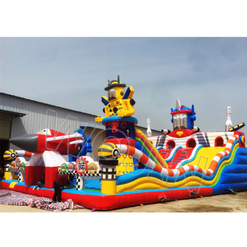 Inflatable Castle Slide Bounce Slide 15x10m Mechanical Area for Kids and Adults