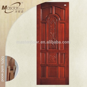 Best price solid teak wood bedroom door with flower designs