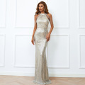 Sequin Tassel Bodycon Maxi Prom Dress