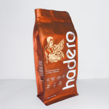 Custom printed aluminum coffee bag with zip lock