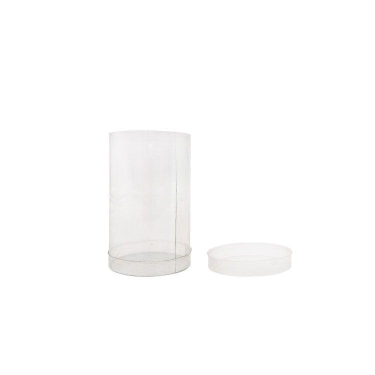 OEM design clear plastic cylinder container packaging