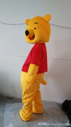 New Hand Made Winnie The Pooh Mascot Costume Adult Size Cartoon Mascot Animal Apparel Adult Size