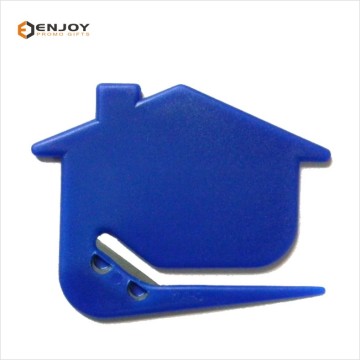 Customized Logo Promotional Plastic House Shape Envelope Cutter