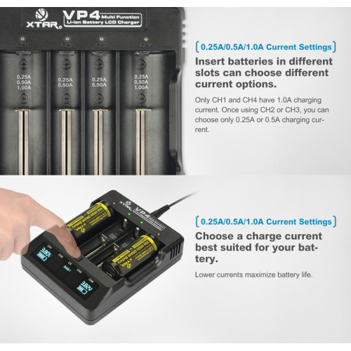 Xtar VP4 plus USB e-cig battery charger