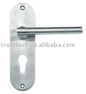 LP170-1:Solid Casting Stainless Steel Door Handle with plate