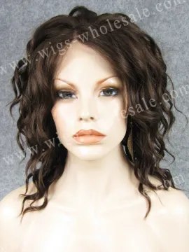 Brown Synthetic better wig front lace wig short bob curly freetress equal wigs