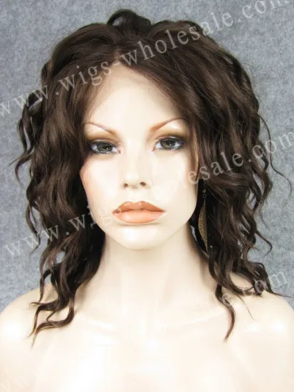 Brown Synthetic better wig front lace wig short bob curly freetress equal wigs
