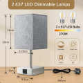 28CM Metal USB Table Lamp with Touch Control