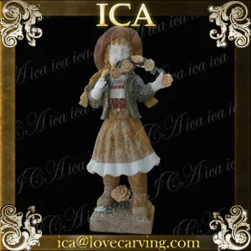 Home decoration life stone marble of girl statue