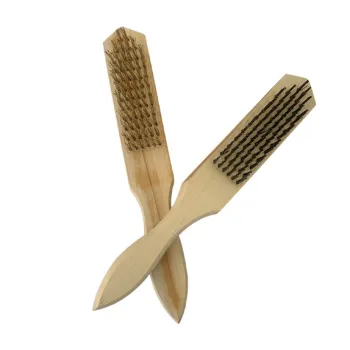 Wood Handle Metal Wire Brush for Rust Removal and Stainless Steel Polishing