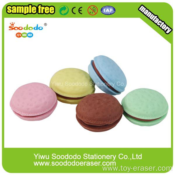 Promotional Bun Shaped Stationery Eraser with food shape