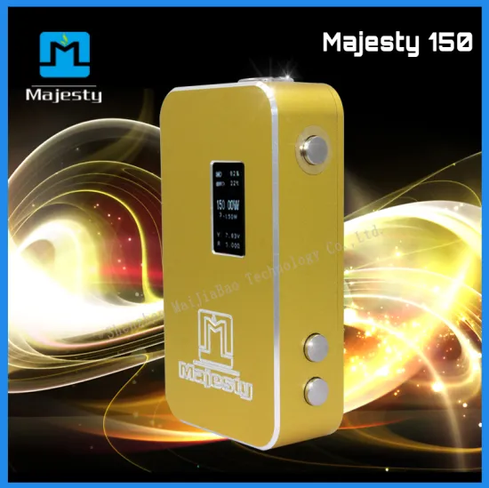 2015 New Authentic Majesty 150W Box Mod Temperature Control Box Mod 150W Wood Box Mod from Maijiabao