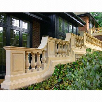 Yellow Decorative Modern Stone Porch Baluster