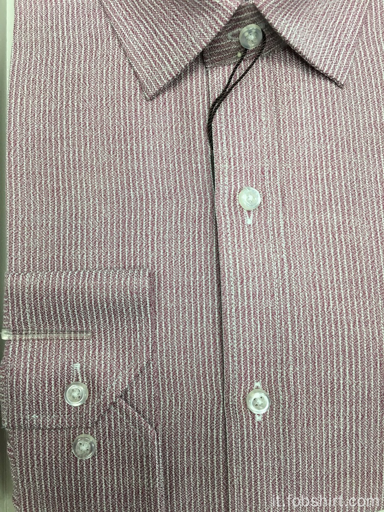 Camicia a maniche lunghe business tinta in filo