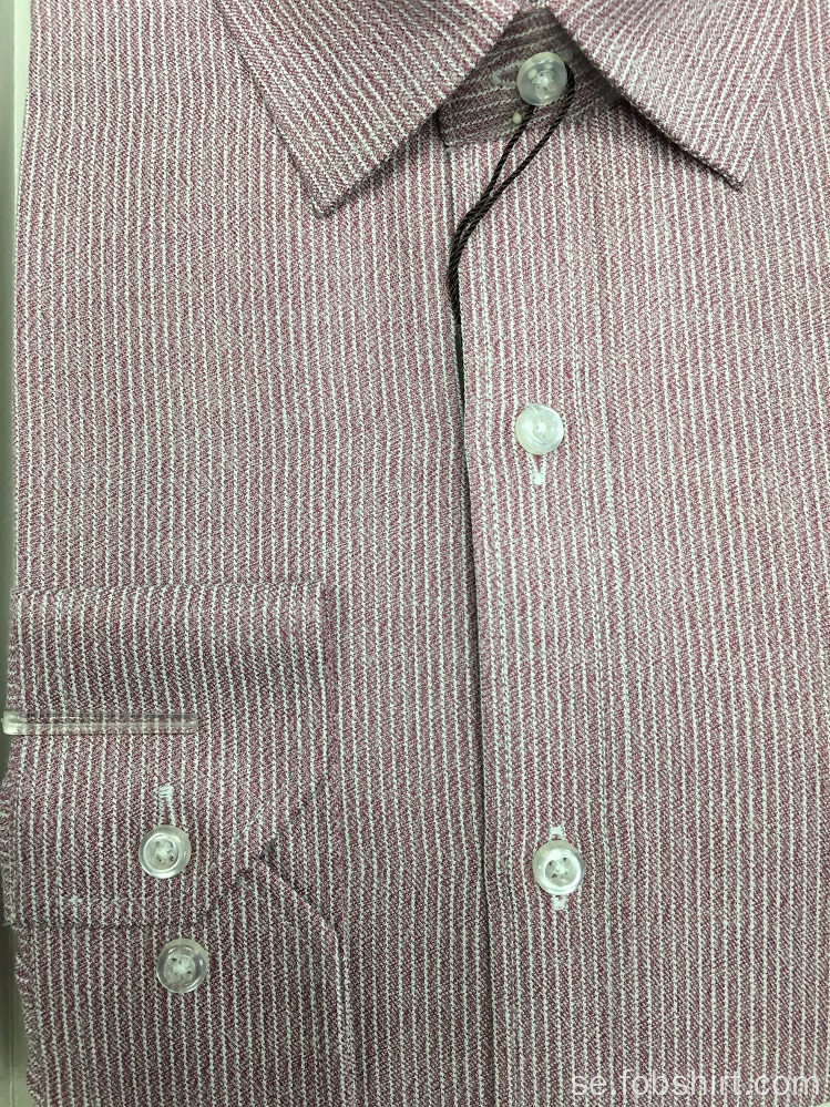Garnfärgat Business långärmad skjorta
