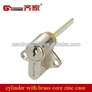 door cylinder lock brass plug with zinc body
