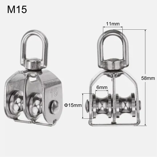 Stainless Steel Swivel Rigging Lifting Wheel