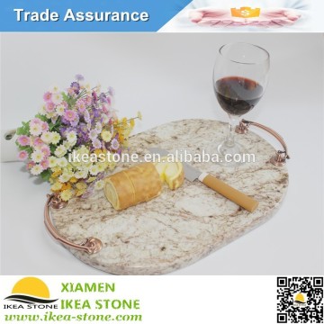 Marble Fantasy Platinum Decorative Cheese Board Set