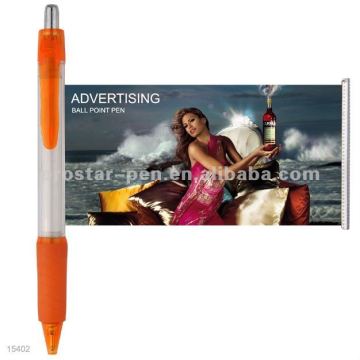 Retractable plastic flag ballpoint pen supplier