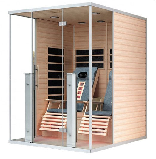 Sauna de infrarrojos lejanos para el hogar sauna de sauna de lujo lejos de sauna infrarroja por 2