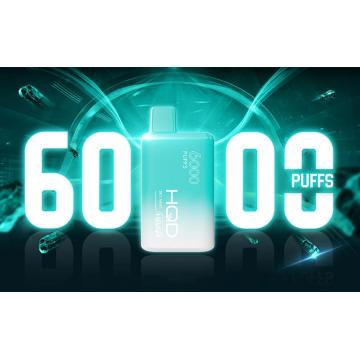 HQD 6000 Puffs Hbar إعادة شحن vape يمكن التخلص منها بالجملة