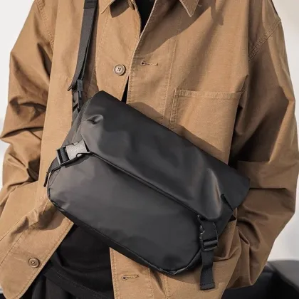 Versatile Business Shoulder Crossbody Bag - Men's Casual Trendy Waterproof Chest Shoulder Bag