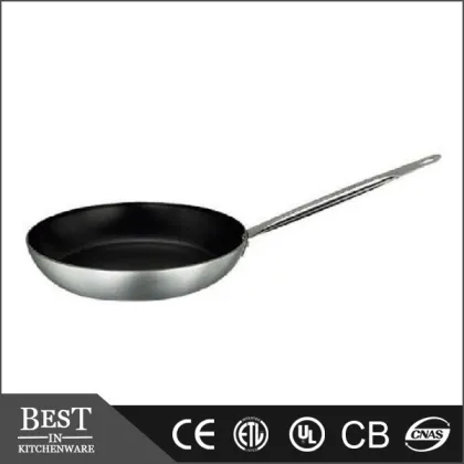 Non-stick frypan with stainless steel handle Advanced composite bottom non stick frying pan