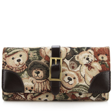 Womens Korean Stylish Multifunction Canvas Wallet and Purse