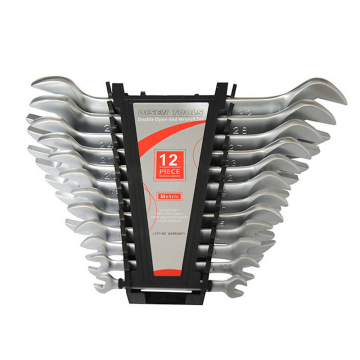 Carbon Steel Car Tools Double Open End Spanner Set with Plastic Clips