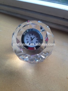 Crystal Paperweight Desk Clock MH-C0171