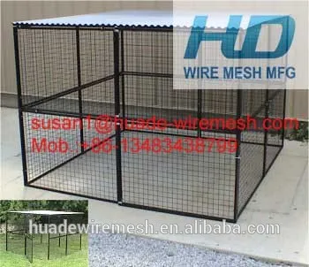 powder coating black heavy duty dog kennels and runs