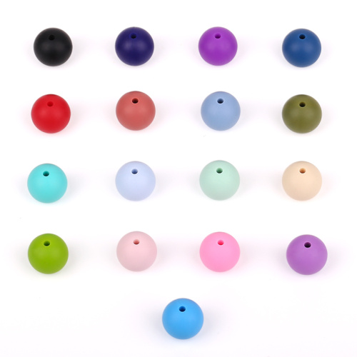Food Grade 15mm Round Silicone Teething Beads
