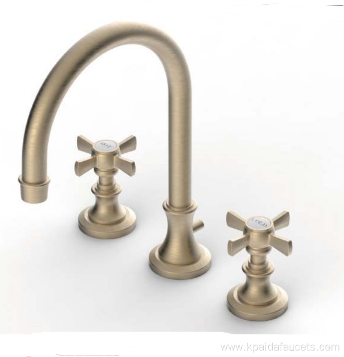 Brushed Gold Widespread Bathroom Faucet