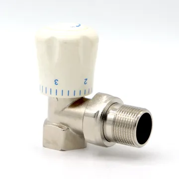 Thermostatic Water Heating Radiator Valve Manual Brass Angle Type Radiator Valve  For Radiator Heating