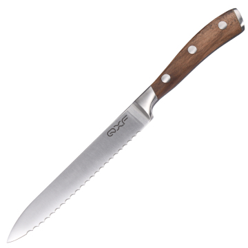 5 Inch Multi-use Stainless Steel Serrated Kitchen Knife for Tomato and Bread