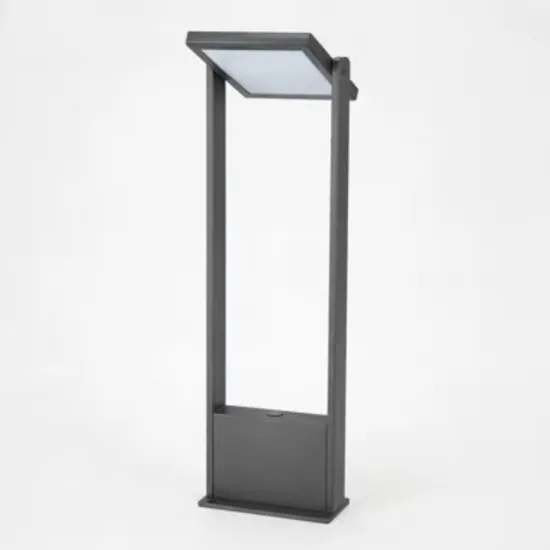 Grey surface solar floor lamp