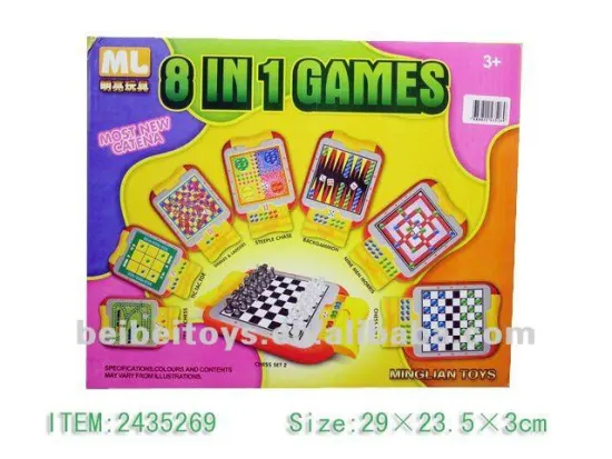 8 in 1 Plasitc Chess Game Set