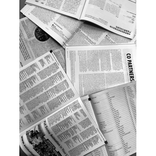 Black and white book/magazine