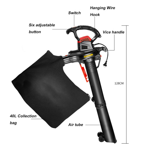 Souffleur mulching aspirateur à feuilles électrique Souffleur à feuilles 350km/h