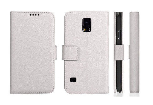 Samsung Galaxy S5 Leather Cellular Phone Covers , Pu Leather Phone Case With Holders