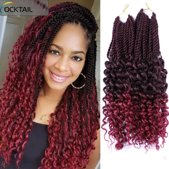 30 strands big crochet senegalese rope twists braids, t1b/27 bug pretwisted senegalese crochet braid twist hair with curly end